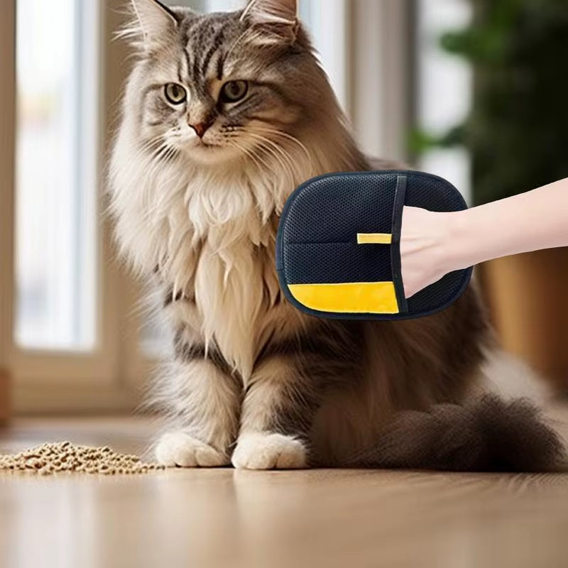 Pet Grooming Gloves Double-Sided Grooming Gloves for Pets Gentle Deshedding Mitt Massager Grooming Gloves for Long and Short