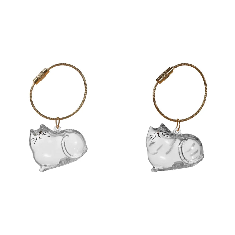 Transparent Cat Hair Storage Box Pendant Cat Hair Capsule Commemorative Collection Bag Pendant Keychain Cat Accessories