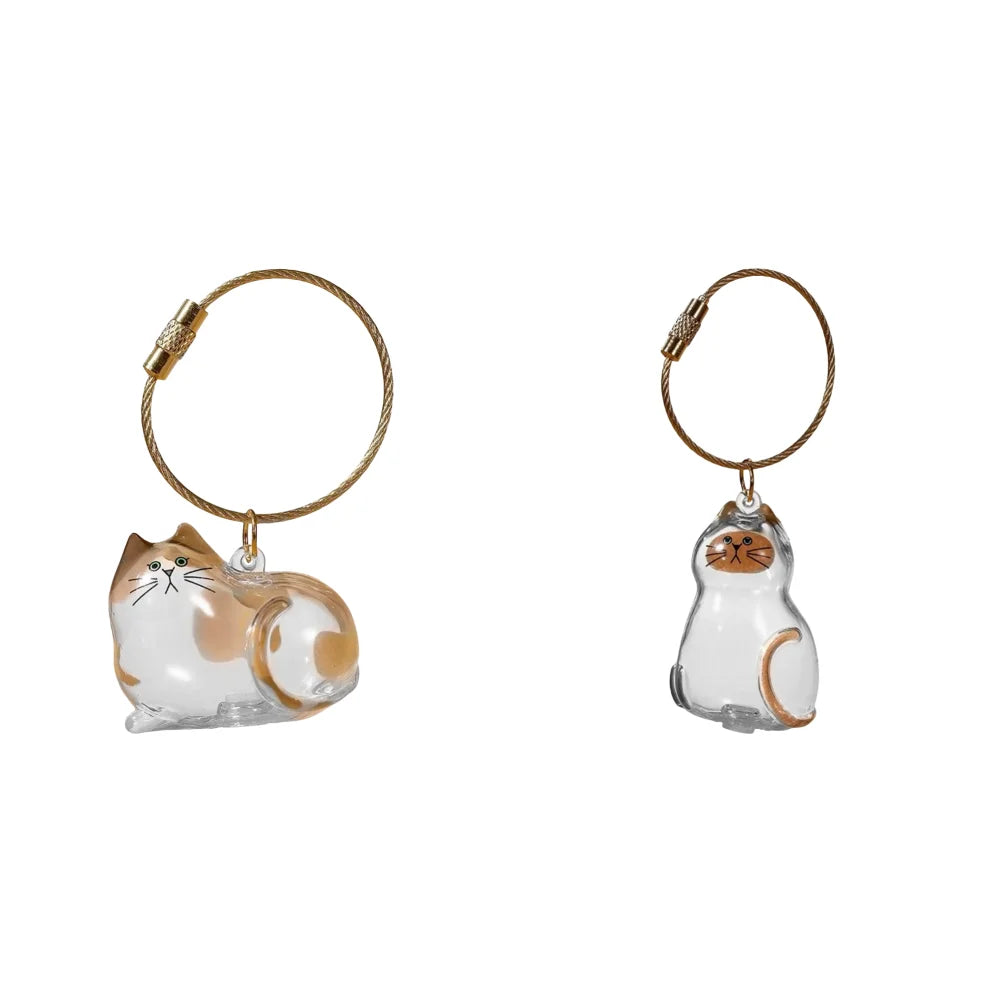 Transparent Cat Hair Storage Box Pendant Cat Hair Capsule Commemorative Collection Bag Pendant Keychain Cat Accessories