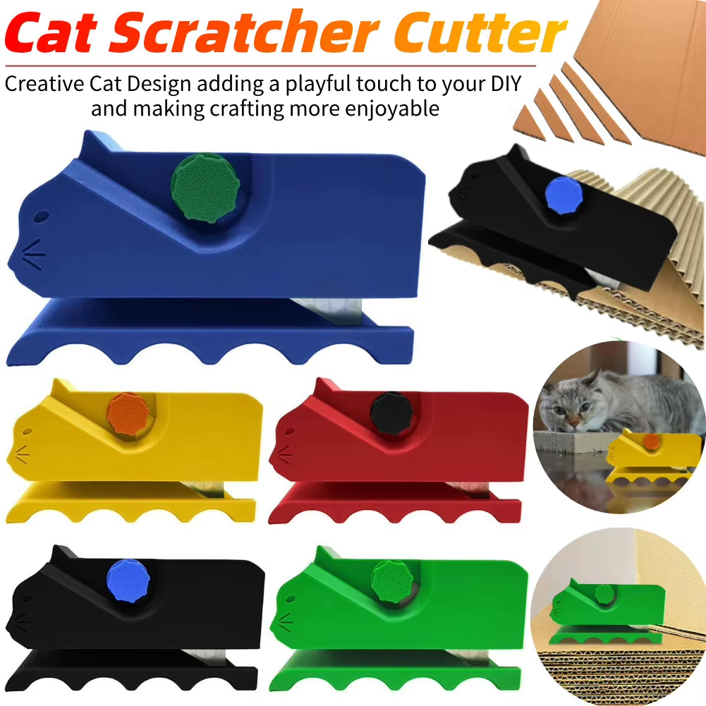 Cat Scratcher Cutter Cardboard Recycle Tool Cartoon 3D Printing Cardboard Strip Stripper for Cat Scratchers