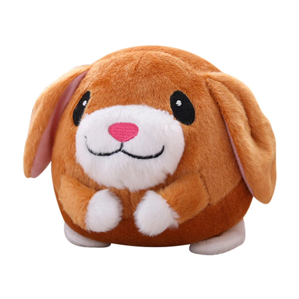 Plush Automatic Bouncing Toys Bite Resistant Funny Interactive Squeaky Toys Talking Self-Moving for Small Medium Dogs