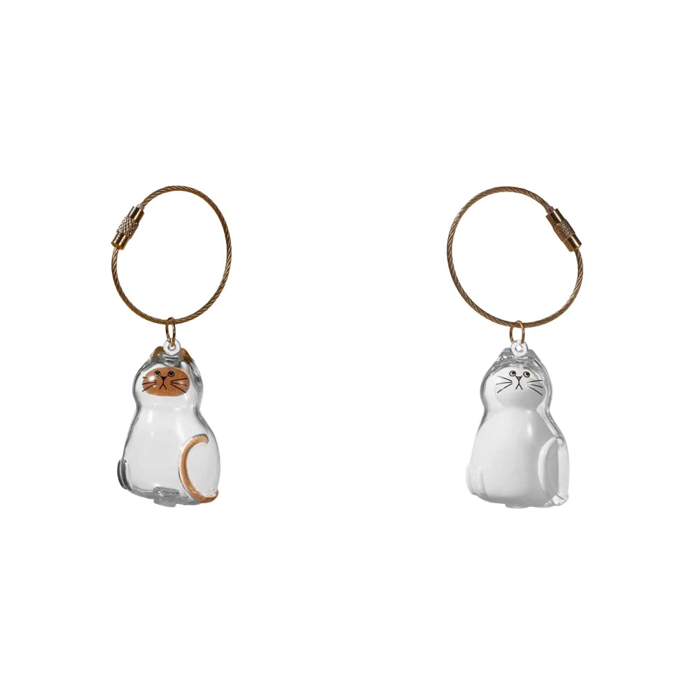 Transparent Cat Hair Storage Box Pendant Cat Hair Capsule Commemorative Collection Bag Pendant Keychain Cat Accessories