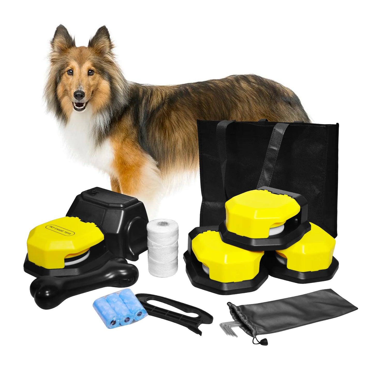 Pet Chase Toys,Interactive Dog Toys,Agility Training Equipment for Dogs,Pet Remote Control Newportable Toys