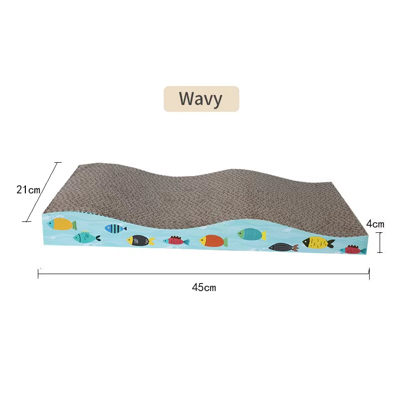 Cat Scratch Board, Cardboard Double-Sided Cat Scratch Board Large Wide Corrugated Modern Sofa Bed with Catnip