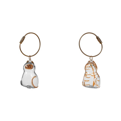 Transparent Cat Hair Storage Box Pendant Cat Hair Capsule Commemorative Collection Bag Pendant Keychain Cat Accessories