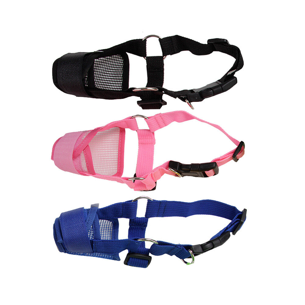 Dog Muzzle Mouth Cover anti Bite Barking Chewing Mesh Mask Small Large Pet Cat
