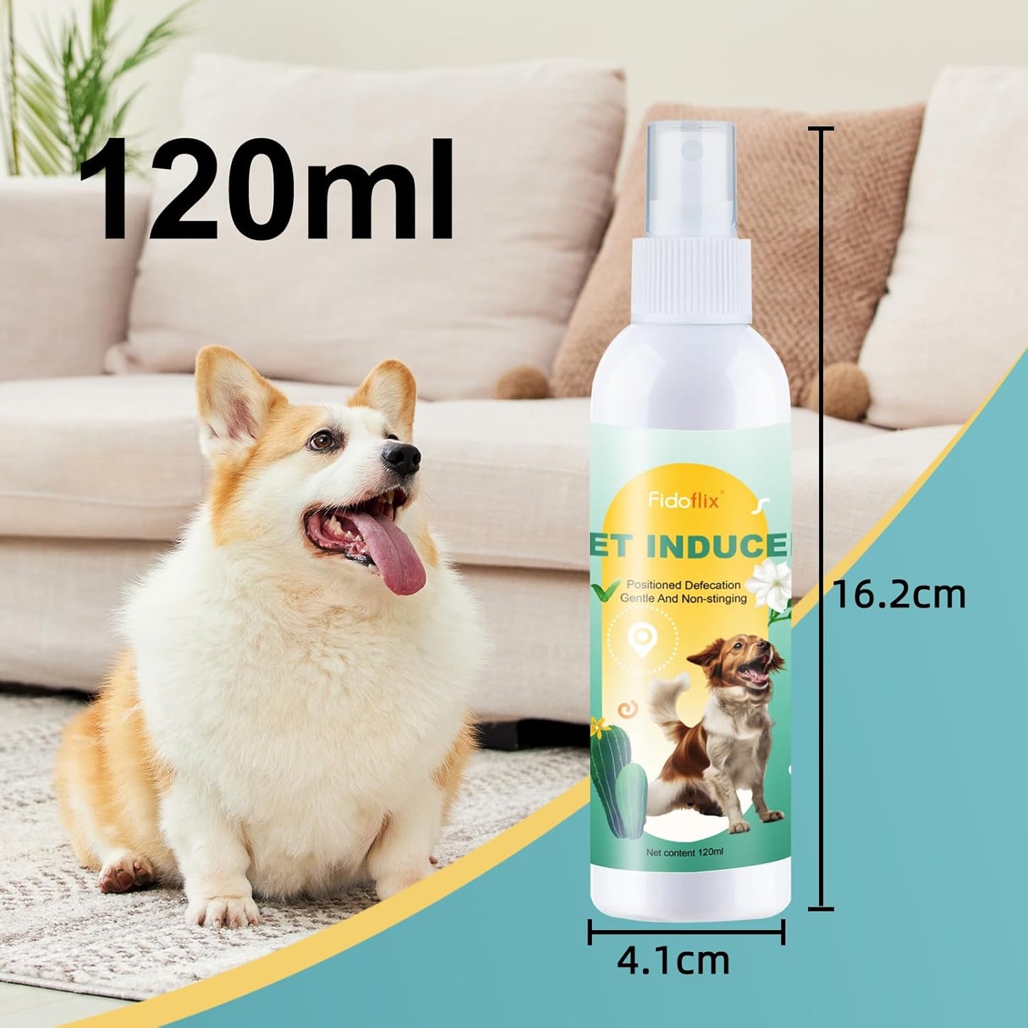 Dog Potty Training Spray,Pee Here Spray for Dogs Indoor & Outdoor,Dog Pee Attractant Spray,Training Spray for Dogs to Pee in One Spot,Prevent Your Pet from Soiling the Carpet,120Ml