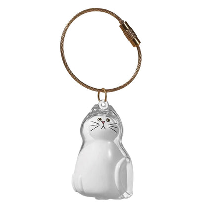 Transparent Cat Hair Storage Box Pendant Cat Hair Capsule Commemorative Collection Bag Pendant Keychain Cat Accessories