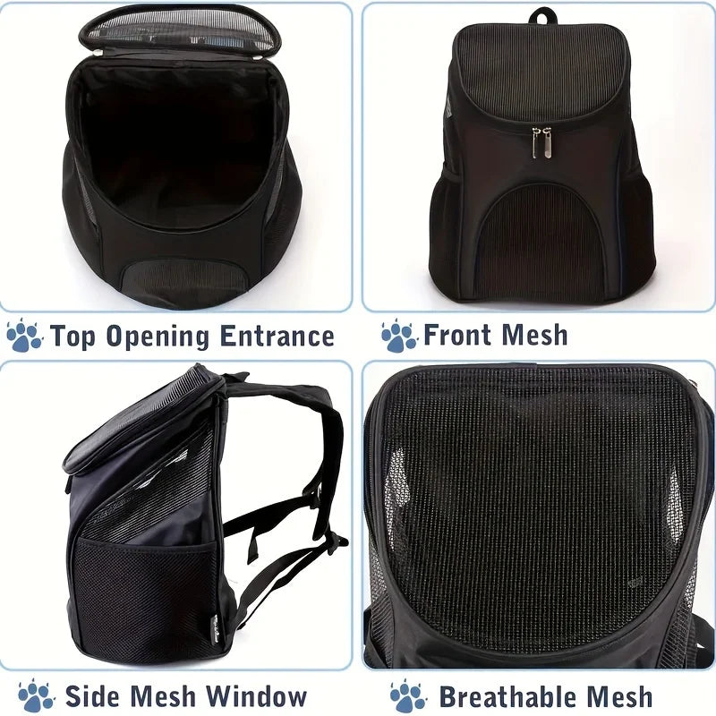 Portable Mesh Dog Bag Breathable Dog Backpack Foldable Large Capacity Dog Bag,Large Capacity Breathable Dog Outdoor Backpack
