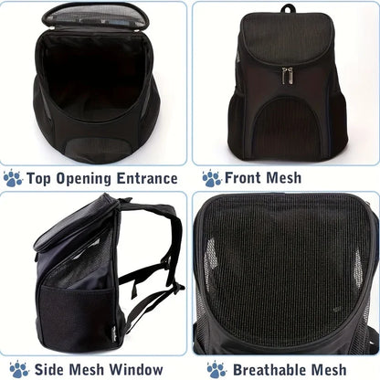Portable Mesh Dog Bag Breathable Dog Backpack Foldable Large Capacity Dog Bag,Large Capacity Breathable Dog Outdoor Backpack