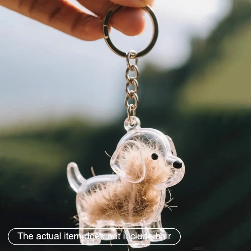 Puppy/Cat Hair Memorial Keepsake Capsule Pet'S Dog/Cat Fur Container Pet Hair Storage Keychain Decor Pet Lovers Pet Souvenirs