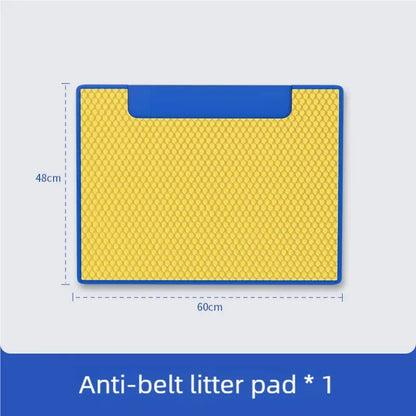 Upgrade Your Cat's Experience with the New Anti-Splash Semi Enclosed Oversized Litter Box – Automatic Sand Leakage & Non-Stick Bottom!