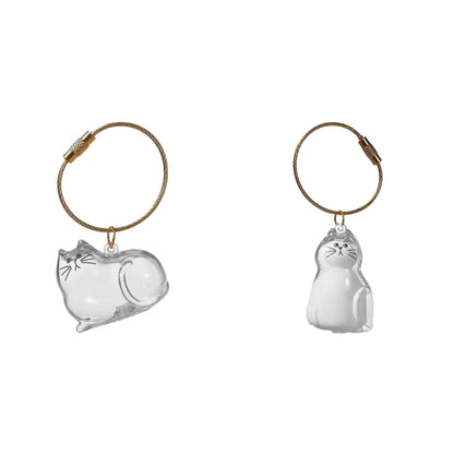 Transparent Cat Hair Storage Box Pendant Cat Hair Capsule Commemorative Collection Bag Pendant Keychain Cat Accessories