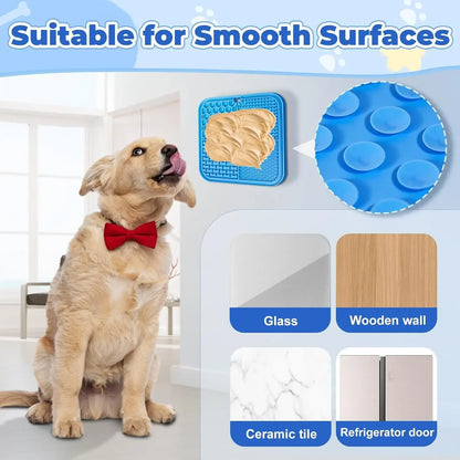 Lick Mat for Dogs, Dog Lick Mat with Suction Cups Dog Food Mat and Slow Feeder Cat Bowl for Dog Anxiety Relief.