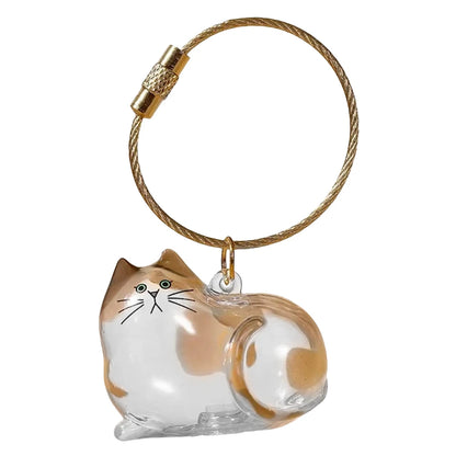 Transparent Cat Hair Storage Box Pendant Cat Hair Capsule Commemorative Collection Bag Pendant Keychain Cat Accessories