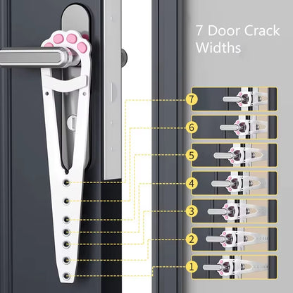 Punch-Free Pet Door Opener Adjustable Cat Door Holder Latch Easy Installation Pet Flap Door for Dog Cats Pet Supplies